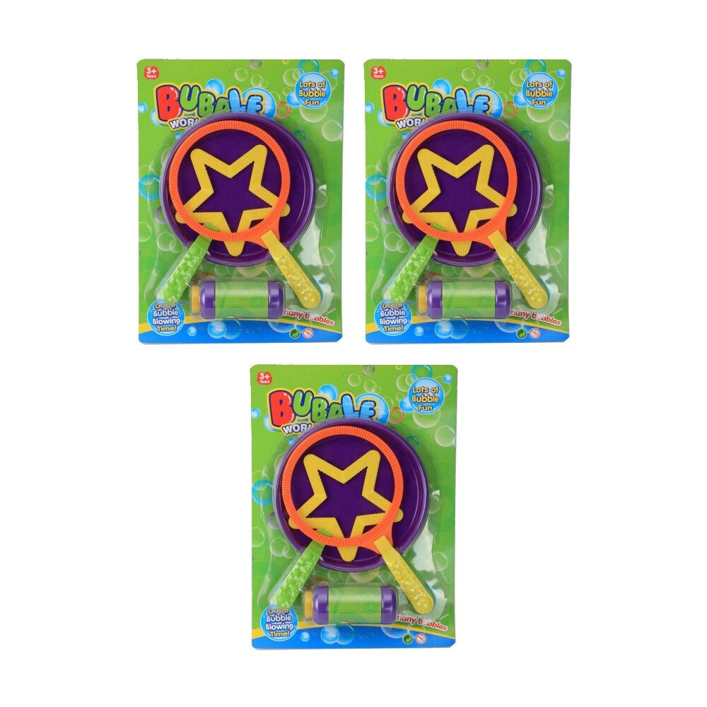 3PK ABT Bubble Wands Large With Tray And Solution Set For Kids 3Y+
