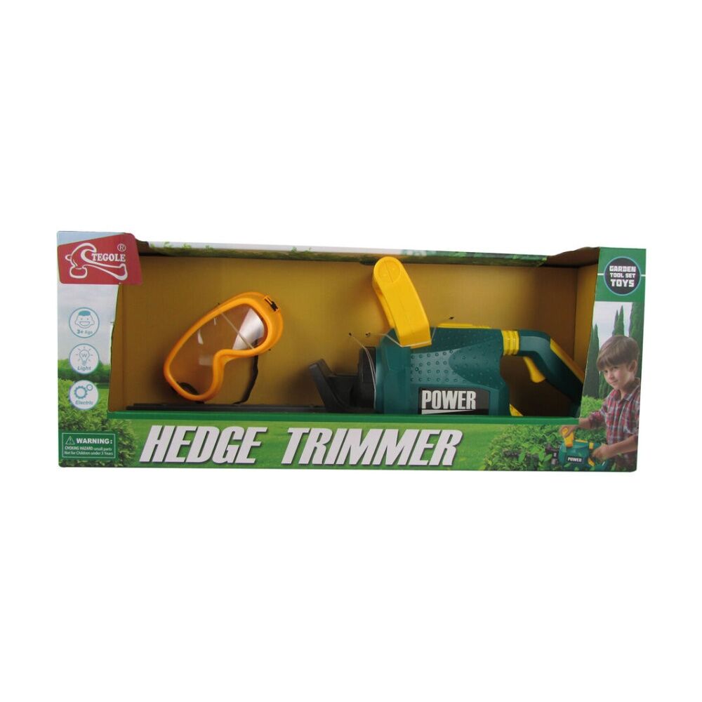 ABT Kids Garden Toy Electronic Hedge Trimmer W/ Safety Goggles 3Y+