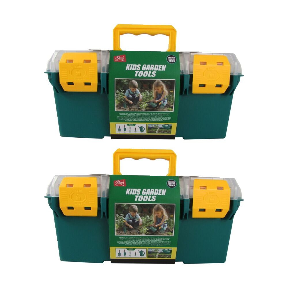 2PK ABT Kids Gardening Tools In Case Play Pretend Toy 3Y+