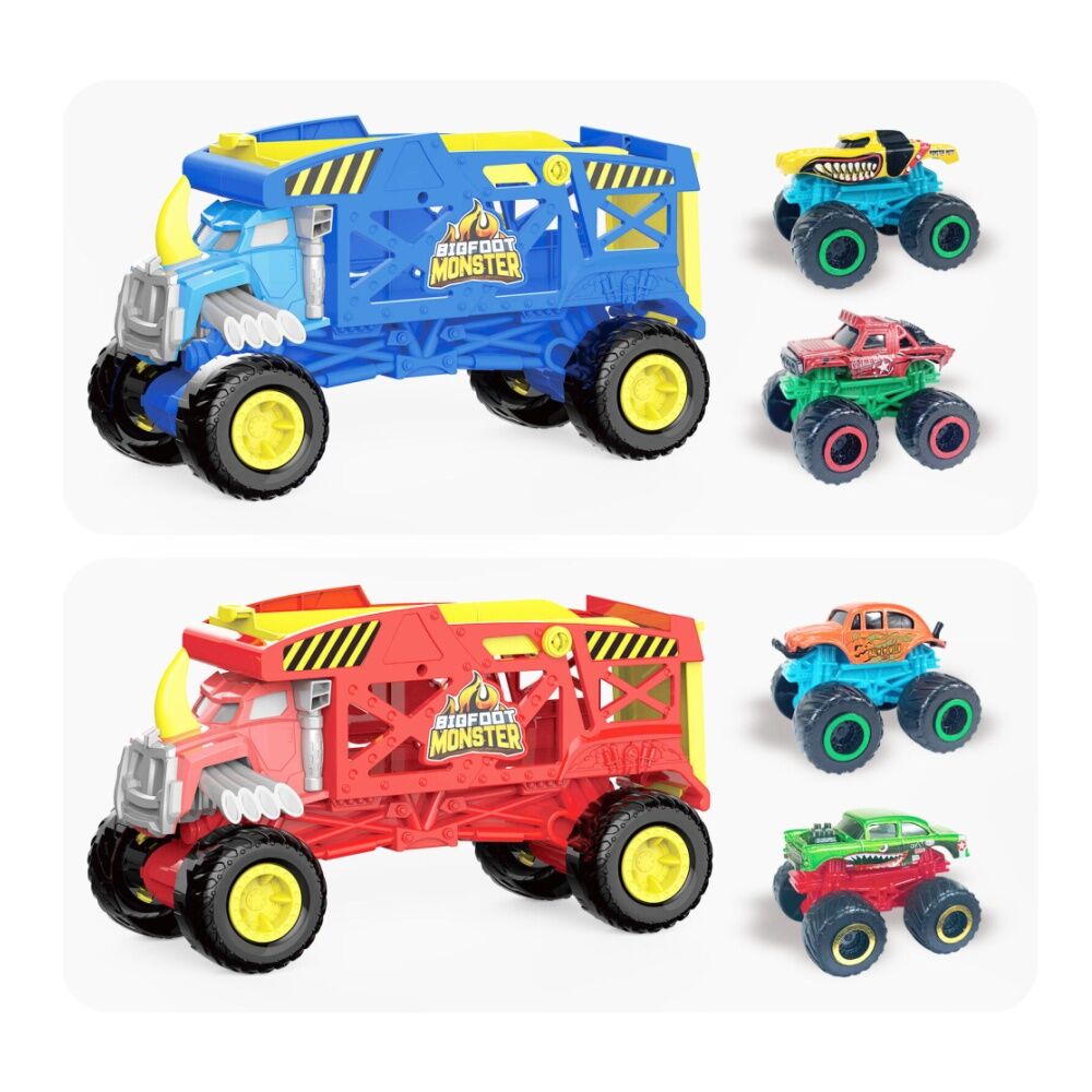 3pc ABT Monster Truck Carrier W/ 2 Cars Toy Vehicle Set 3Y+ Assorted