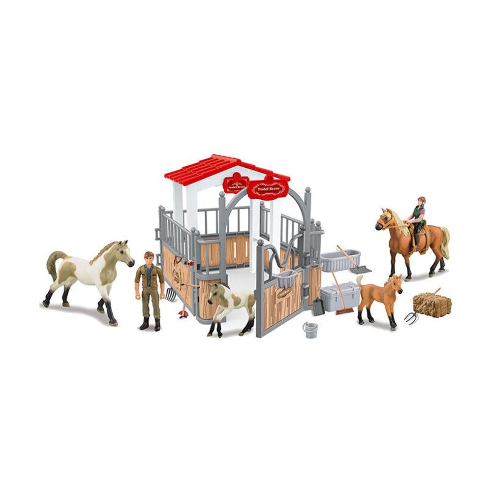 ABT Farm Animals Horse Ranch Playset W/ Accessories Kids Toy Set 3Y+