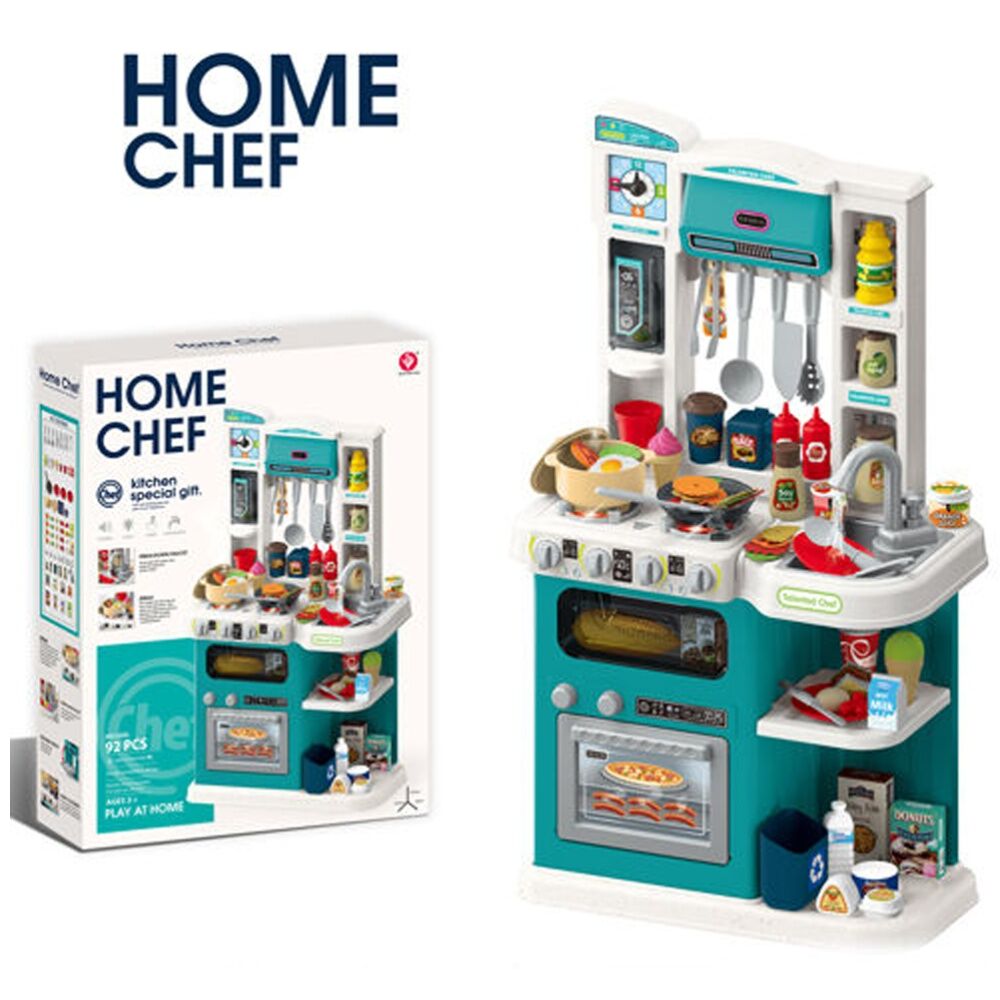 92pc ABT Kids Home Chef Kitchen Playset W/ Light & Sound Toy Set 3Y+