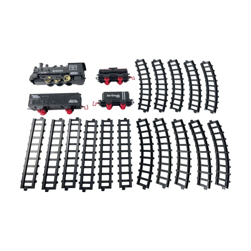 21pc ABT Retro Steam Train Set Electric With Lights And Sounds 3Y+