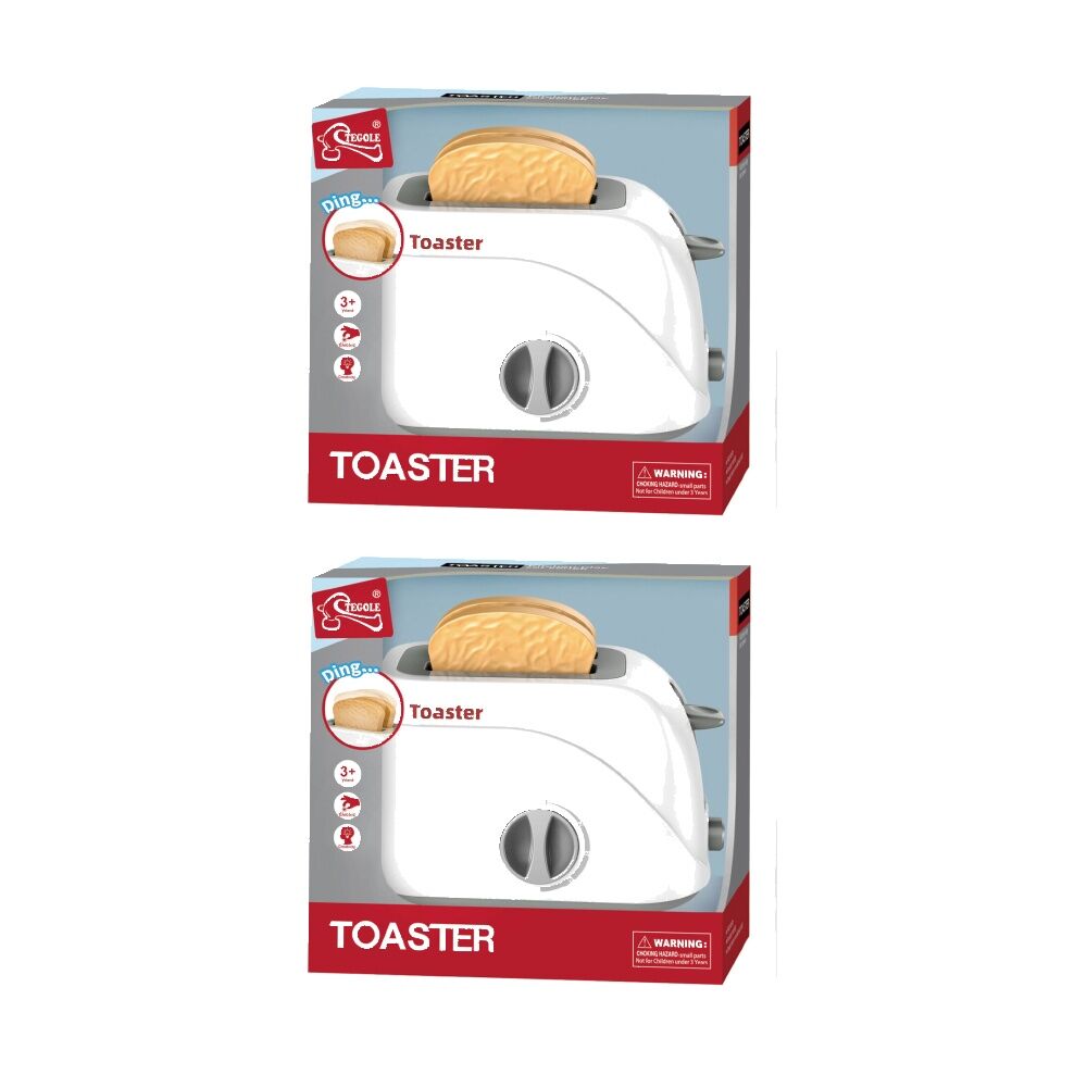2PK ABT Childrens Kitchen Pretend Play Electronic Toaster Toy 3Y+