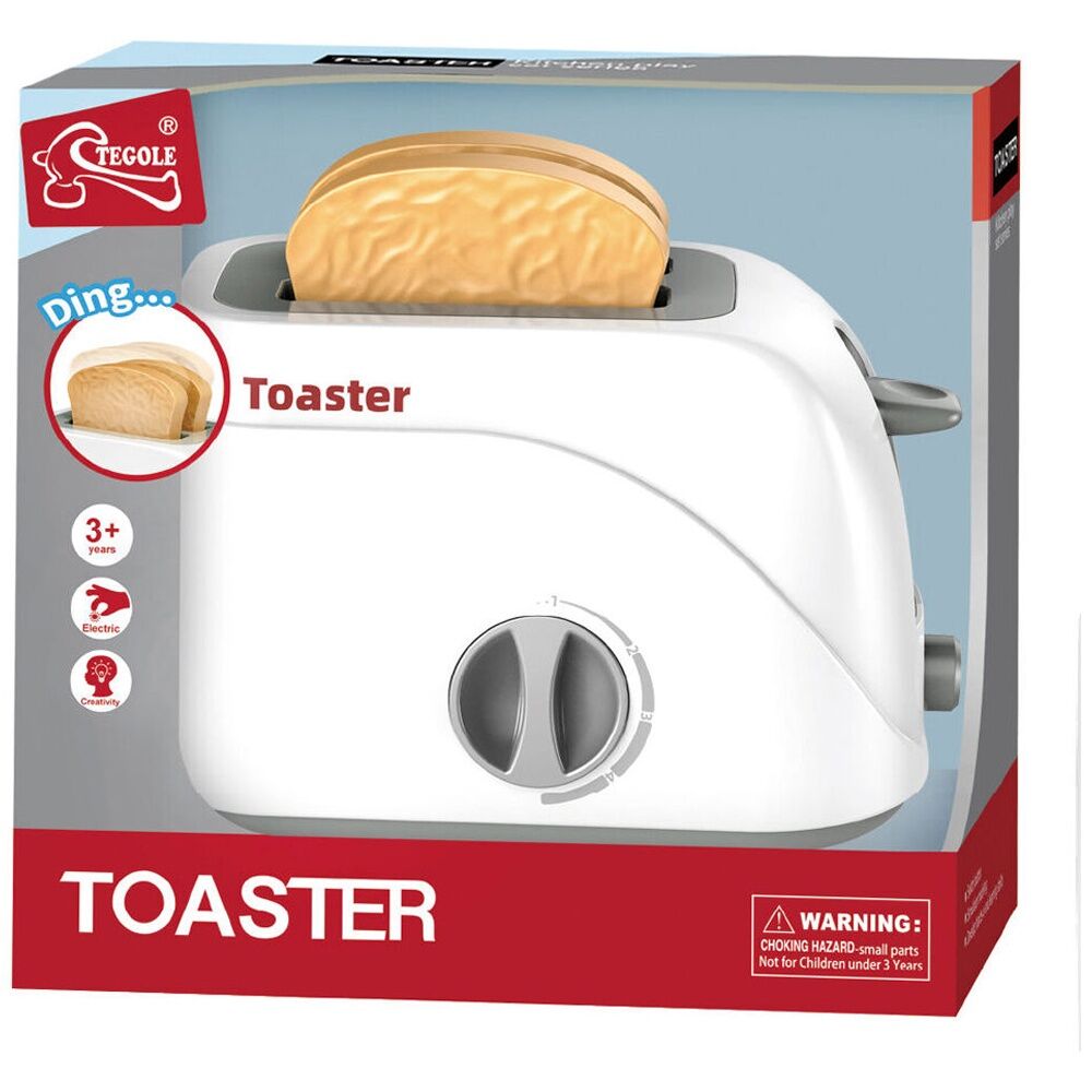 2PK ABT Childrens Kitchen Pretend Play Electronic Toaster Toy 3Y+