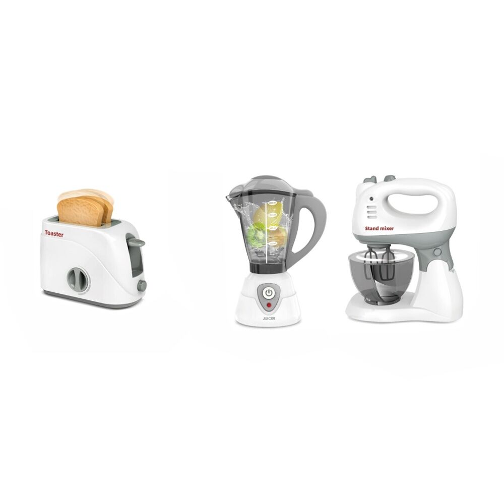 ABT Kids Play Pretend Kitchen Appliance Set Mixer Juicer Toaster 3Y+