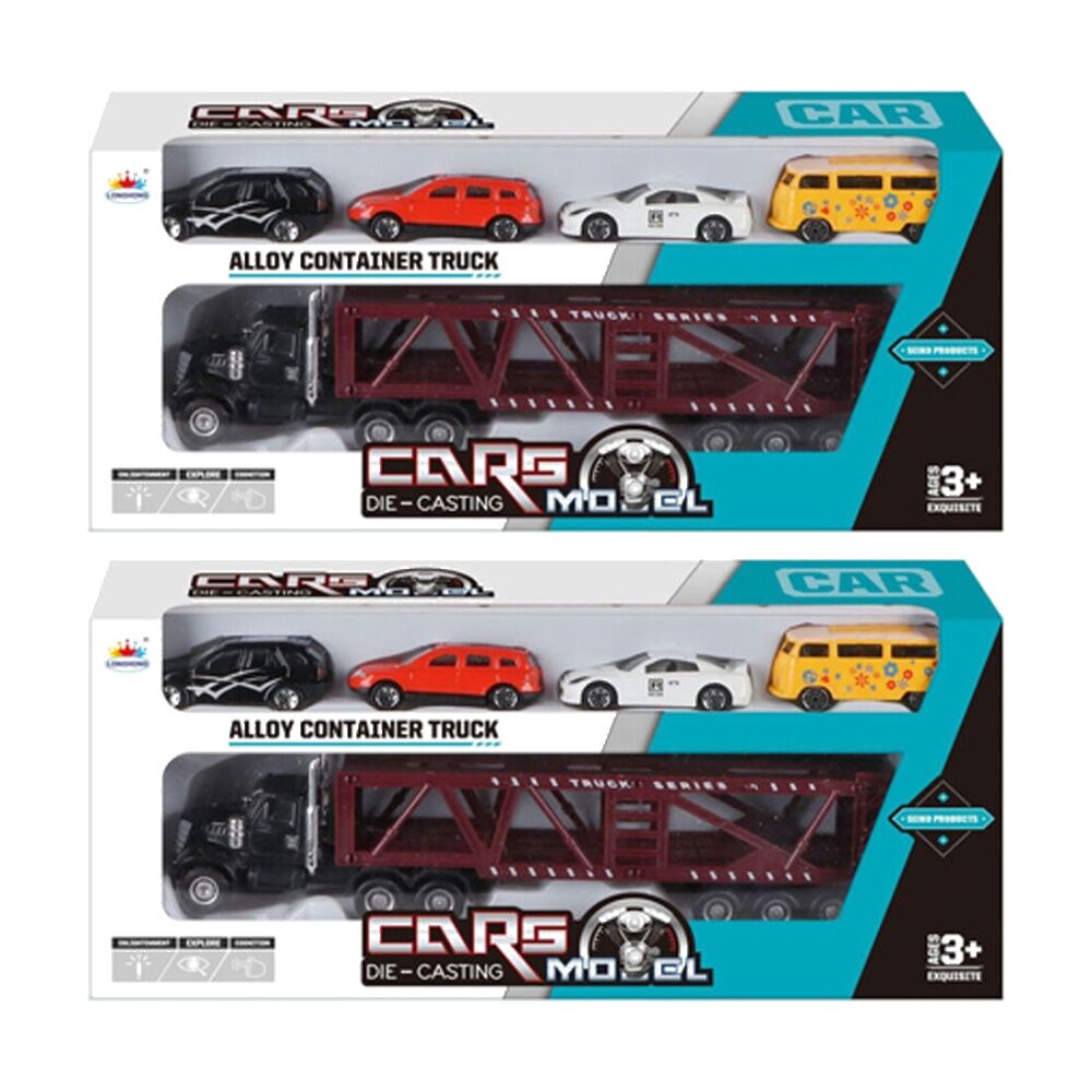 2x 5pc ABT Kids Diecast Car Container Set W/ Four Cars Assorted