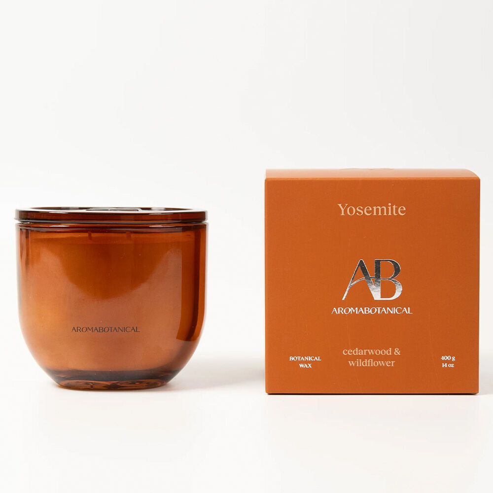 Aromabotanical Yosemite Cedarwood Wildflower Scent Fragrance Candle Jar 400g