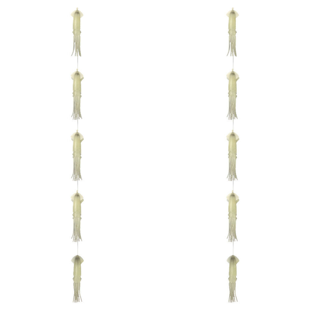 2PK Sea Pro 5 Squid Daisy Chain Offshore Trolling Lure 25.5x14cm - Lumo