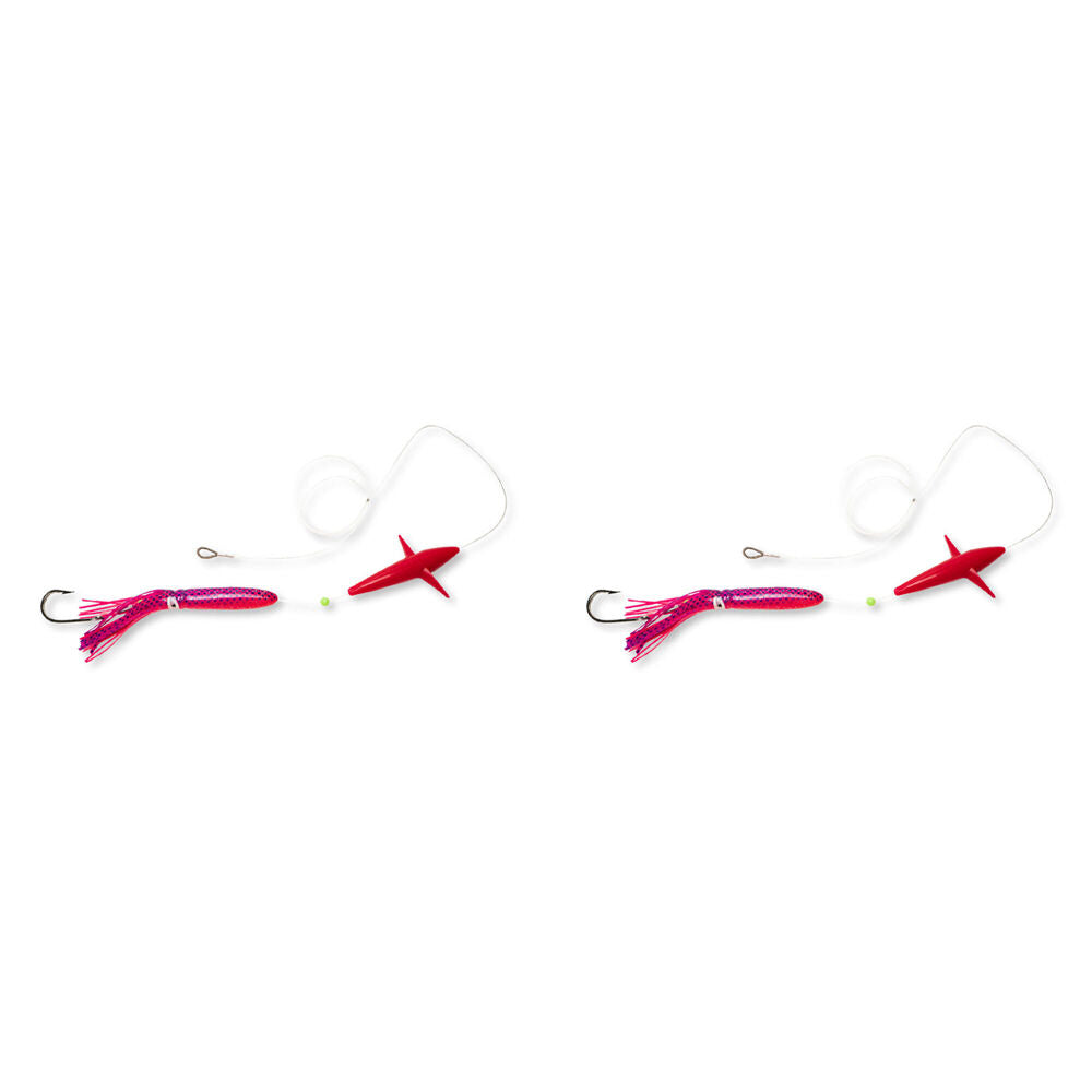 2PK Sea Pro Live Bird Rigged Skirt Offshore Trolling Teaser Lure 9 In - Pink