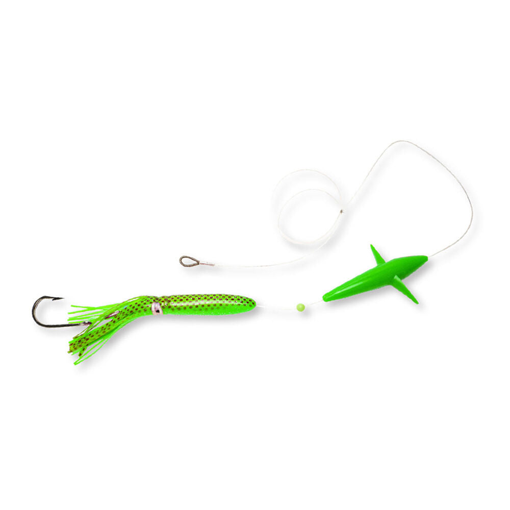 Sea Pro Live Bird Rigged Skirt Offshore Trolling Teaser Lure 9 In - Green