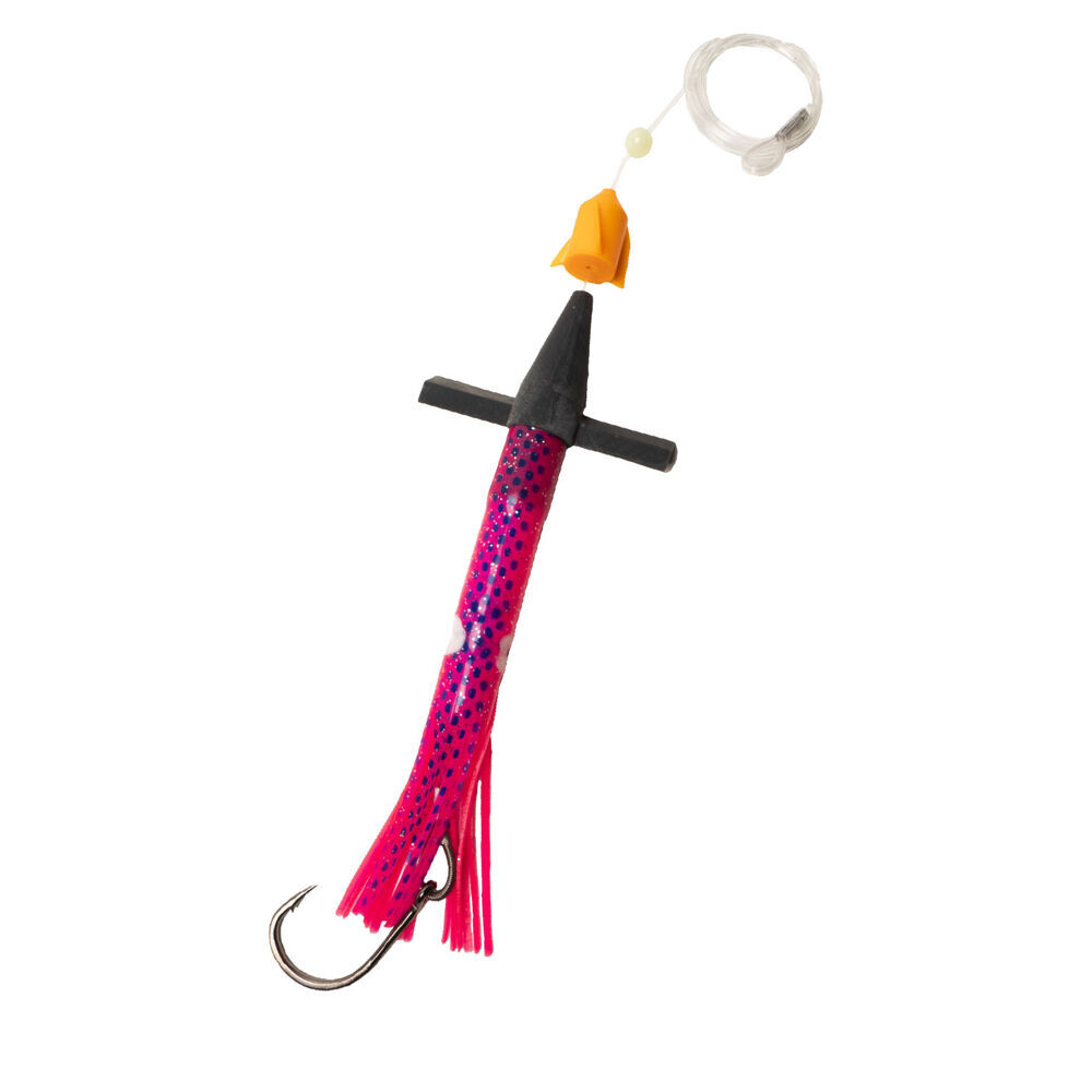 2PK Sea Pro Rocket Teaser Rigged Skirt Offshore Trolling Teaser 9 In - Pink