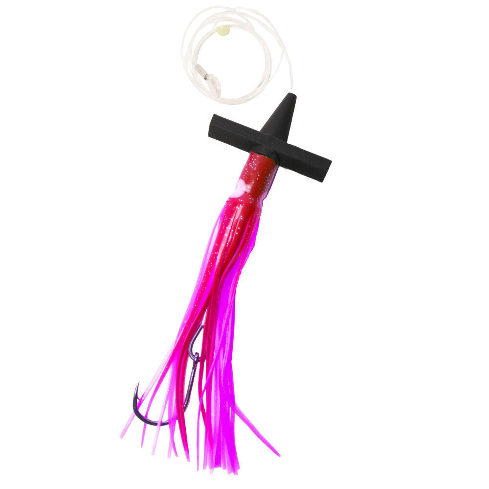 2PK Sea Pro Skirt Teaser Rigged Offshore Trolling Fishing Teaser 9 In - Pink