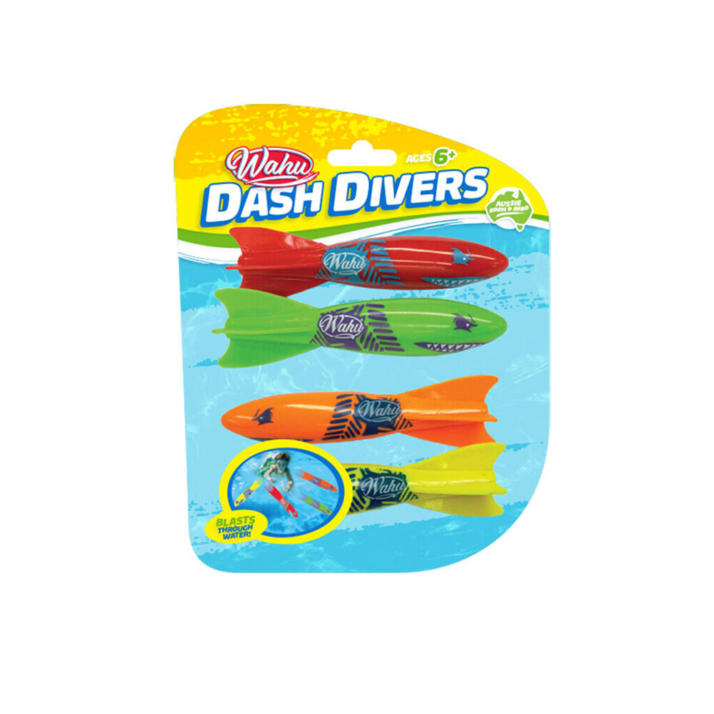 4pc Wahu Dash Divers Beach/Pool Swimming Dive Toys Kids/Children 6y+