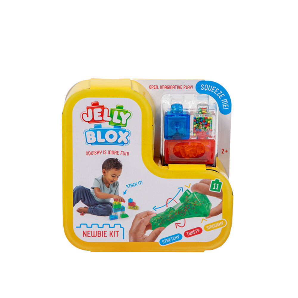 11pc Jelly Blox Newbie Kit Squishy Sensory Soft Building Blocks Toy 2y+
