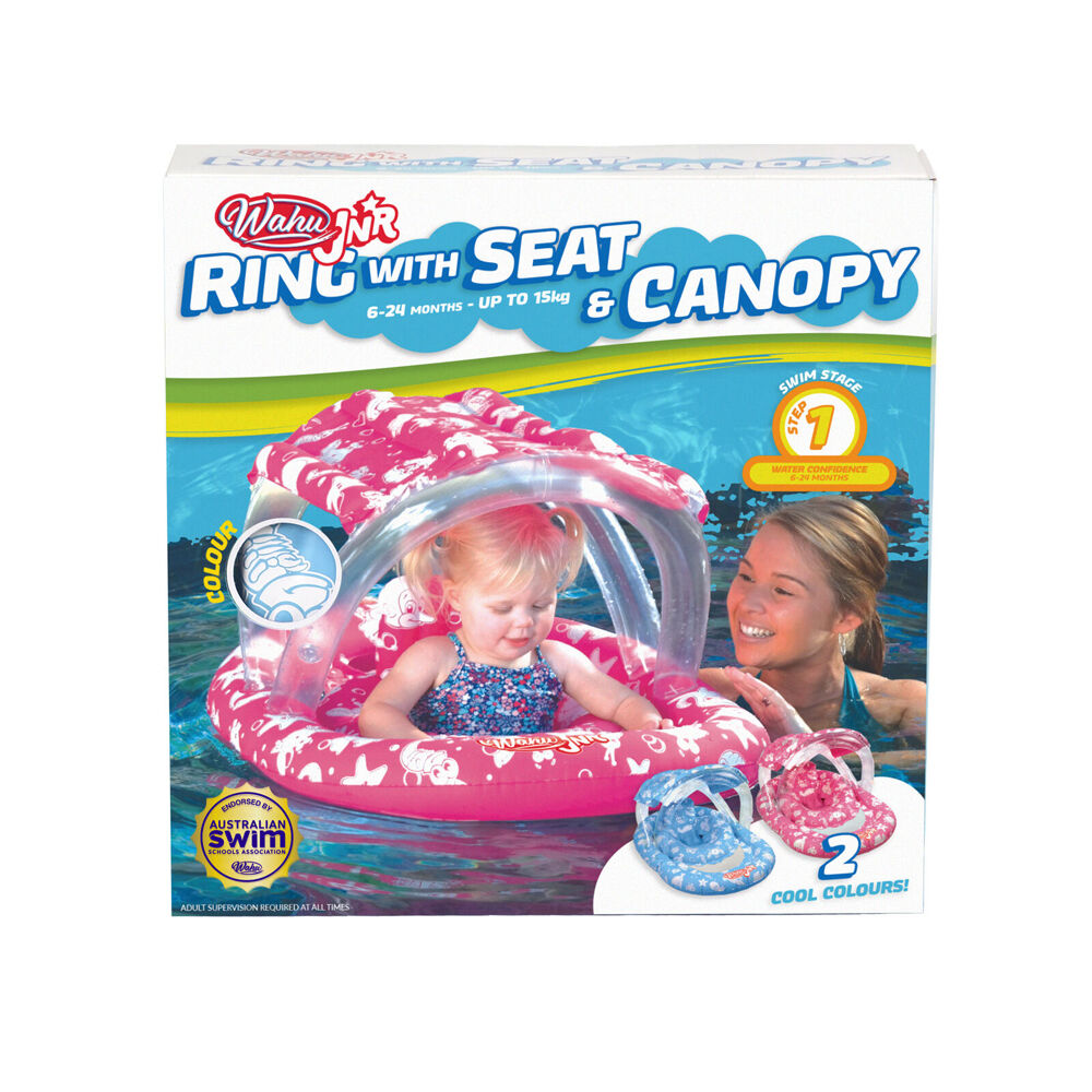 Wahu Junior Ring With Seat and Canopy Pool Float 6-24m Assorted