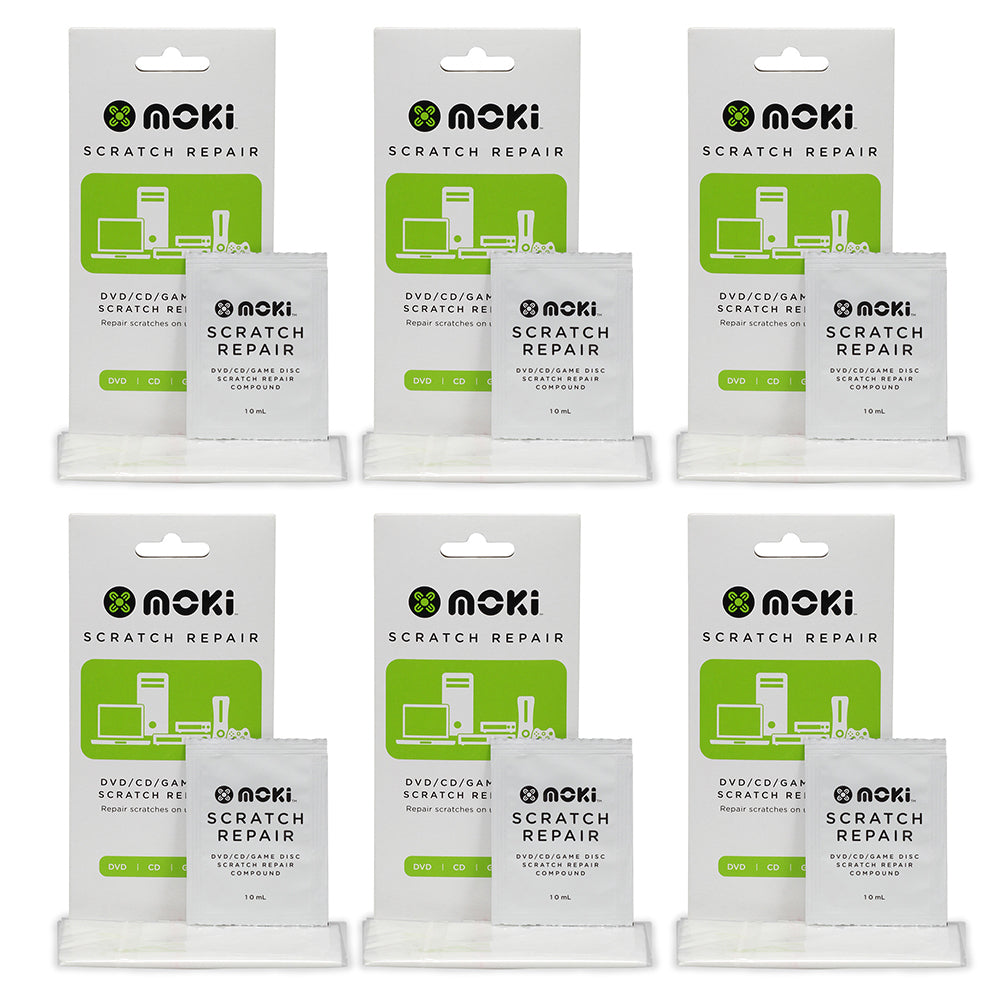 6PK Moki DVD/CD Game Disc Scratch Repair Kit