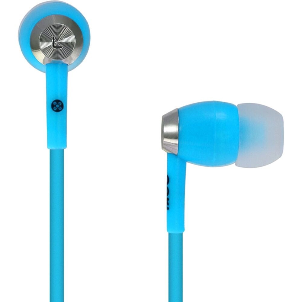 2PK Moki Lightweight 3.5mm Wired Hyperbuds Earphones 95dB 120cm Blue