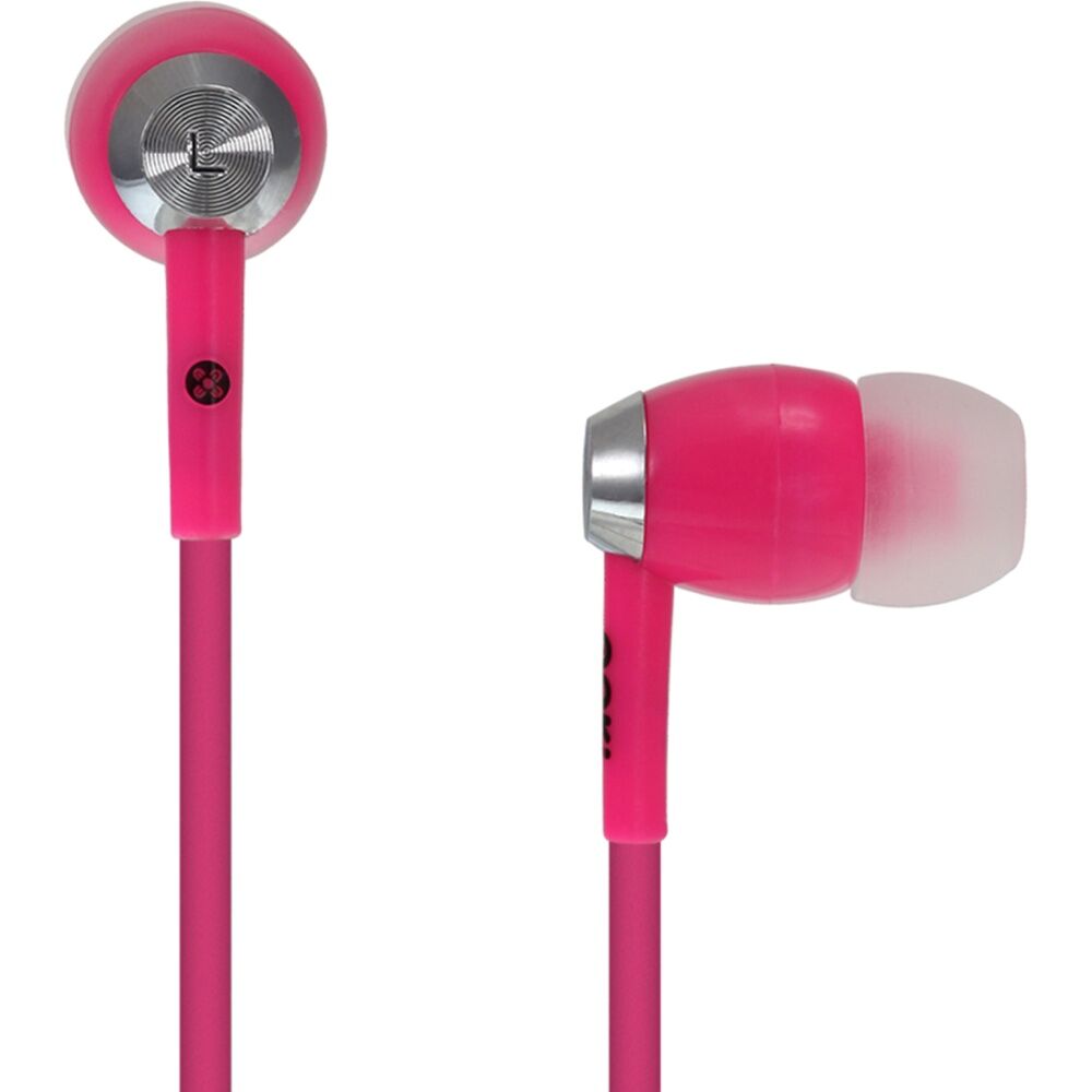 2PK Moki Lightweight 3.5mm Wired Hyperbuds Earphones 95dB 120cm Pink