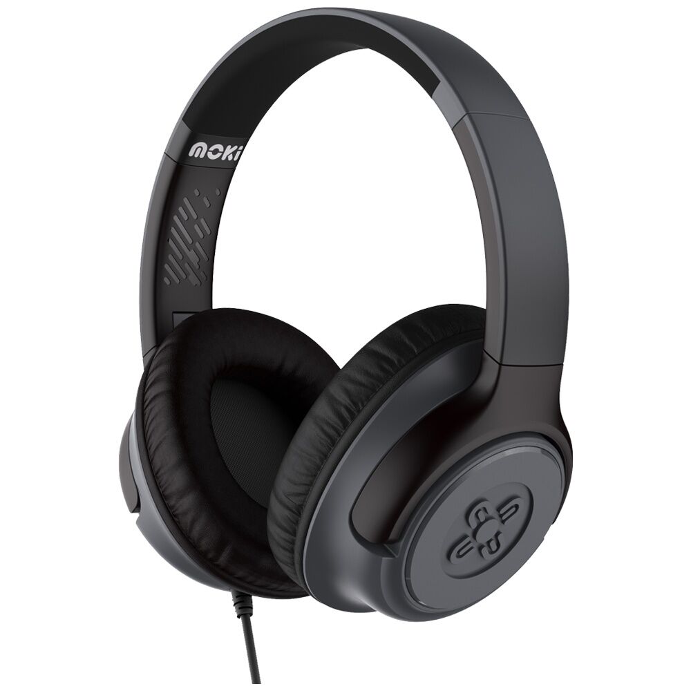 Moki Mixi USB-C Connect Wired Volume Limited Over Ear Kids Headphones Black