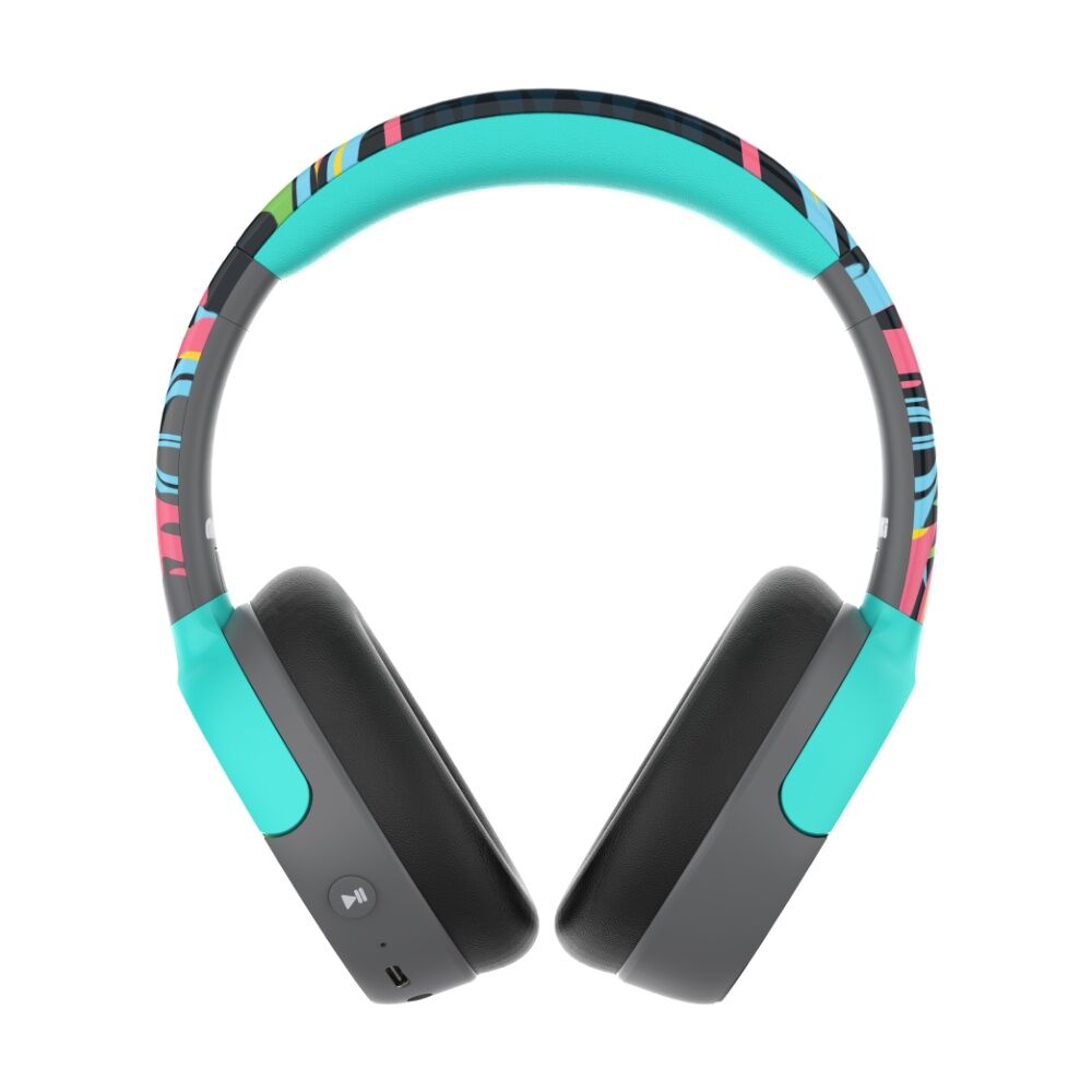 Moki Super Pop Wireless Bluetooth Over Ear Kids Headphones Vibrant Night Eyes
