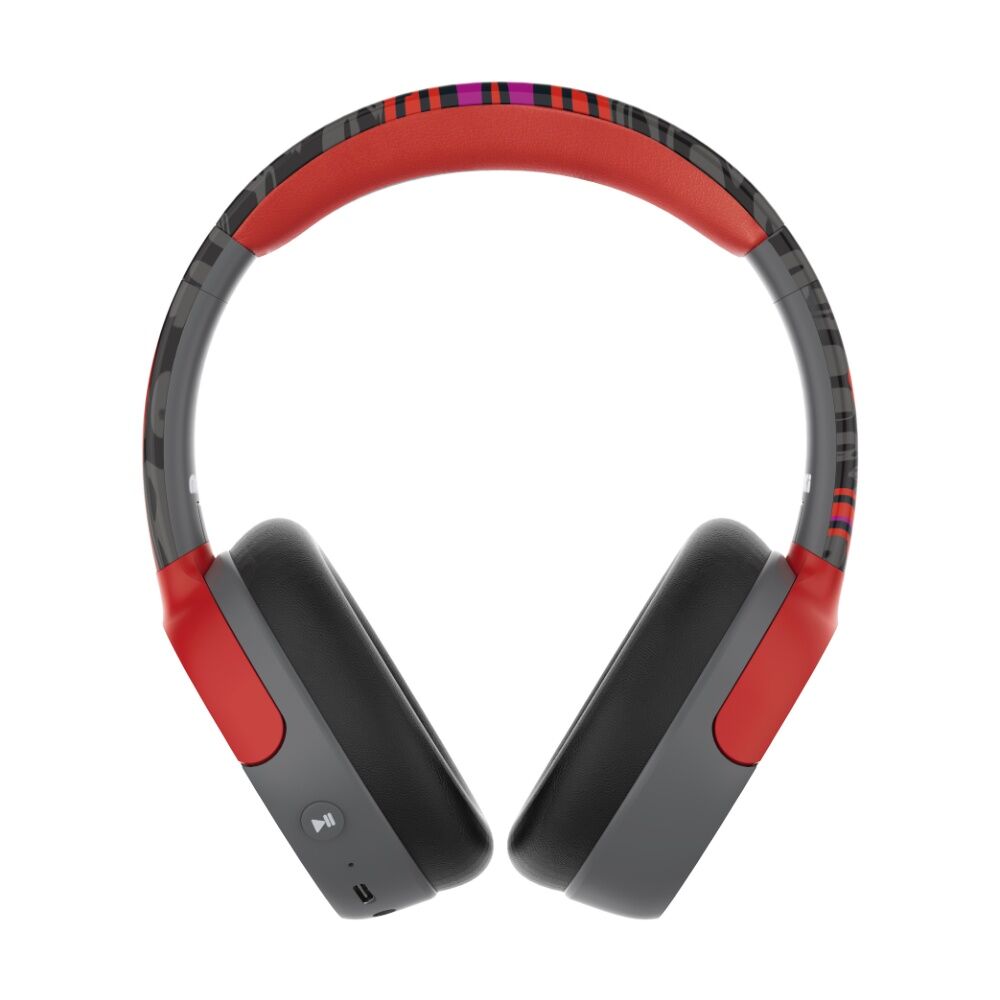 Moki Super Pop Wireless Bluetooth Over Ear Kids Headphones Vibrant Skulls