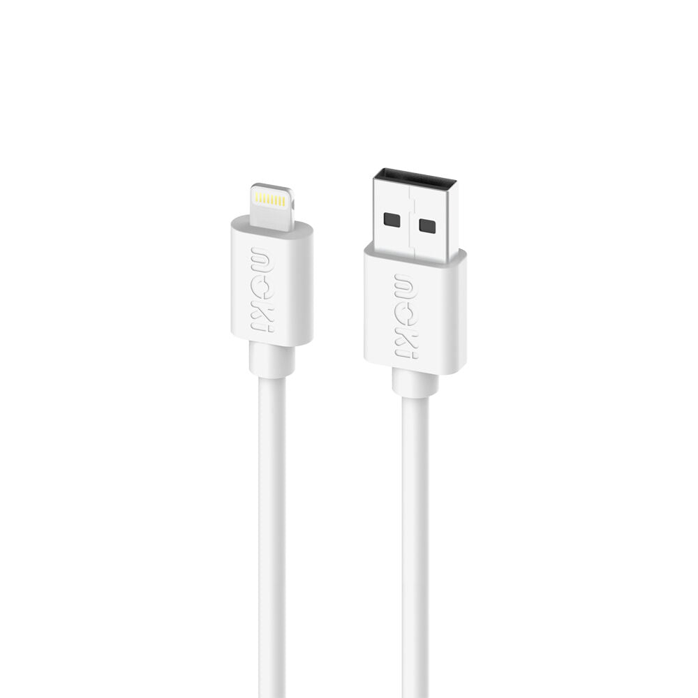 Moki USB-A to MFi Certified Lightning SynCharge Cable 1M Classic White