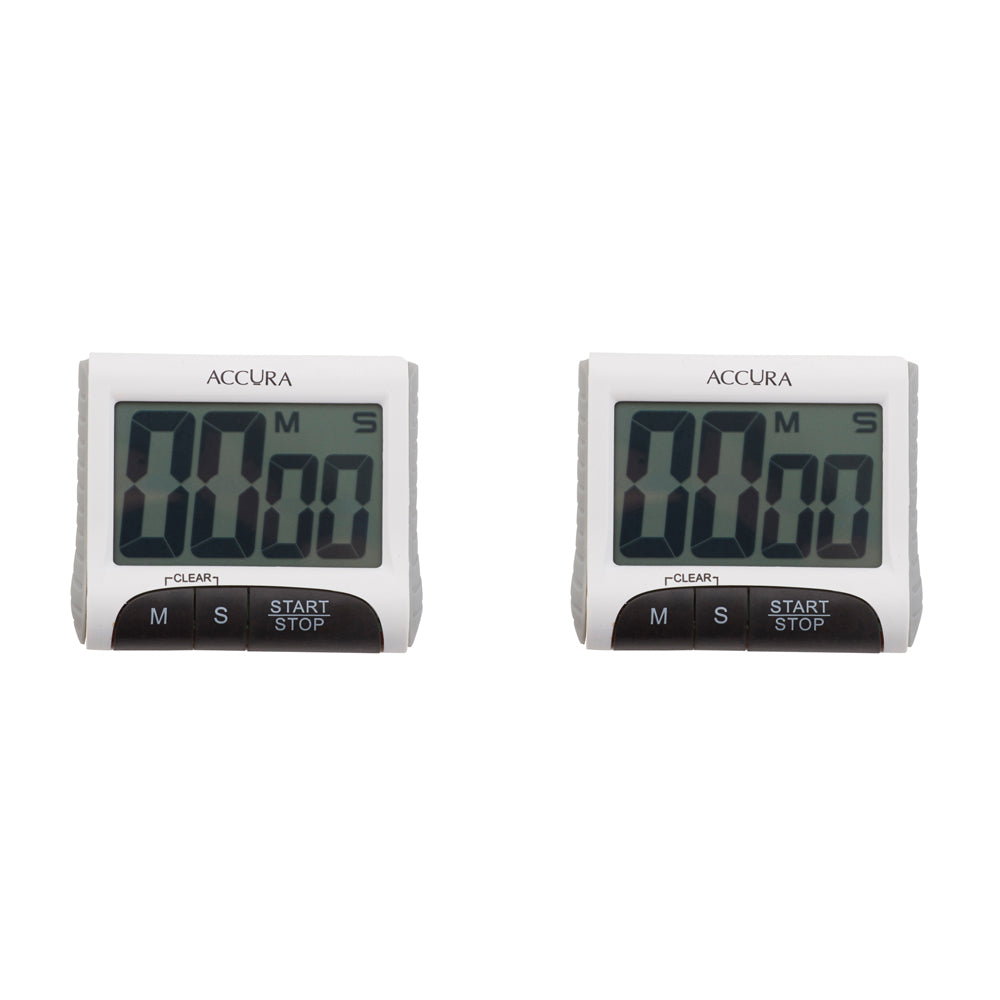 2PK Davis & Waddell Digital Timer 99 Min 59 Seconds 8x3cm - White