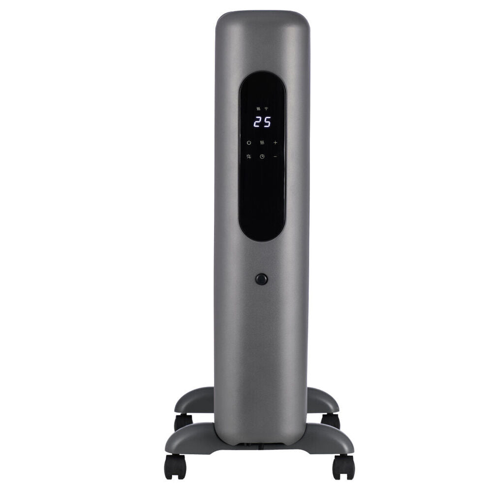 Ausclimate SmartEnclosure Medium 7 Fin 1500W Oil Filled Heater 67.5x42.5cm Grey