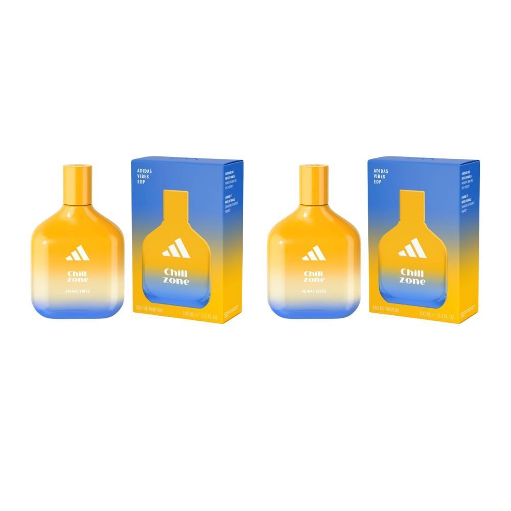 2PK Adidas Chill Zone Fragrance EDP Eau De Parfum Unisex 100ml