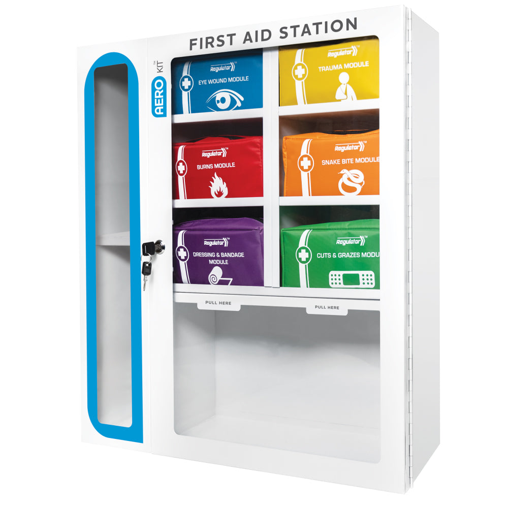 Aerokit First Aid Station w/ 6 Modules 69x63cm - White