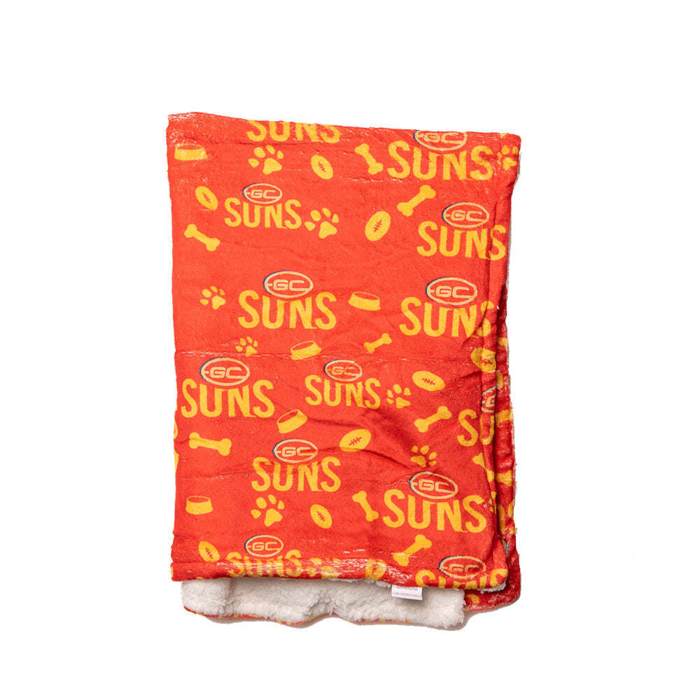 The Stubby Club Gold Coast Suns Dog/Cat Pet Blanket