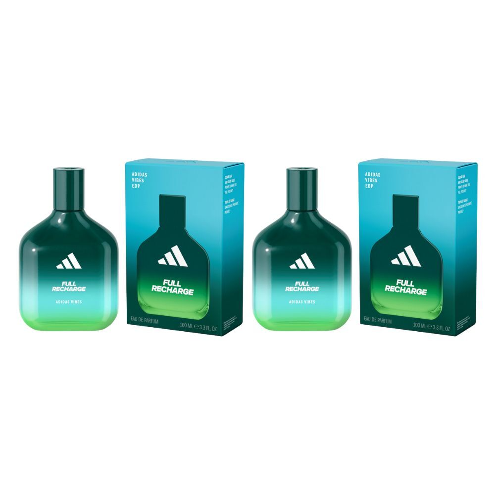 2PK Adidas Full Recharge EDP Eau De Parfum Unisex 100ml