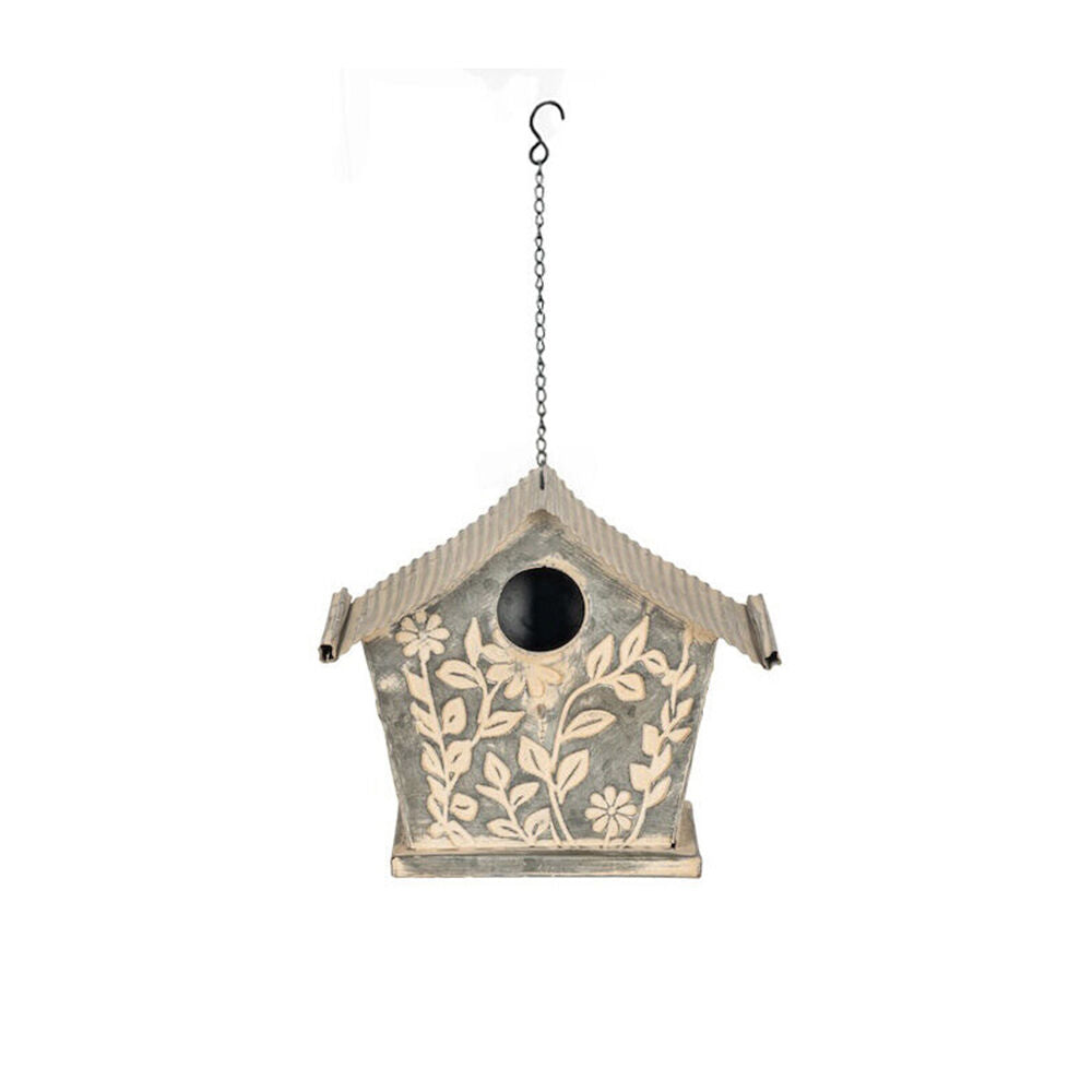 2PK Metal Flower Hanging Bird House/Shelter Garden Decor 23x18.5cm