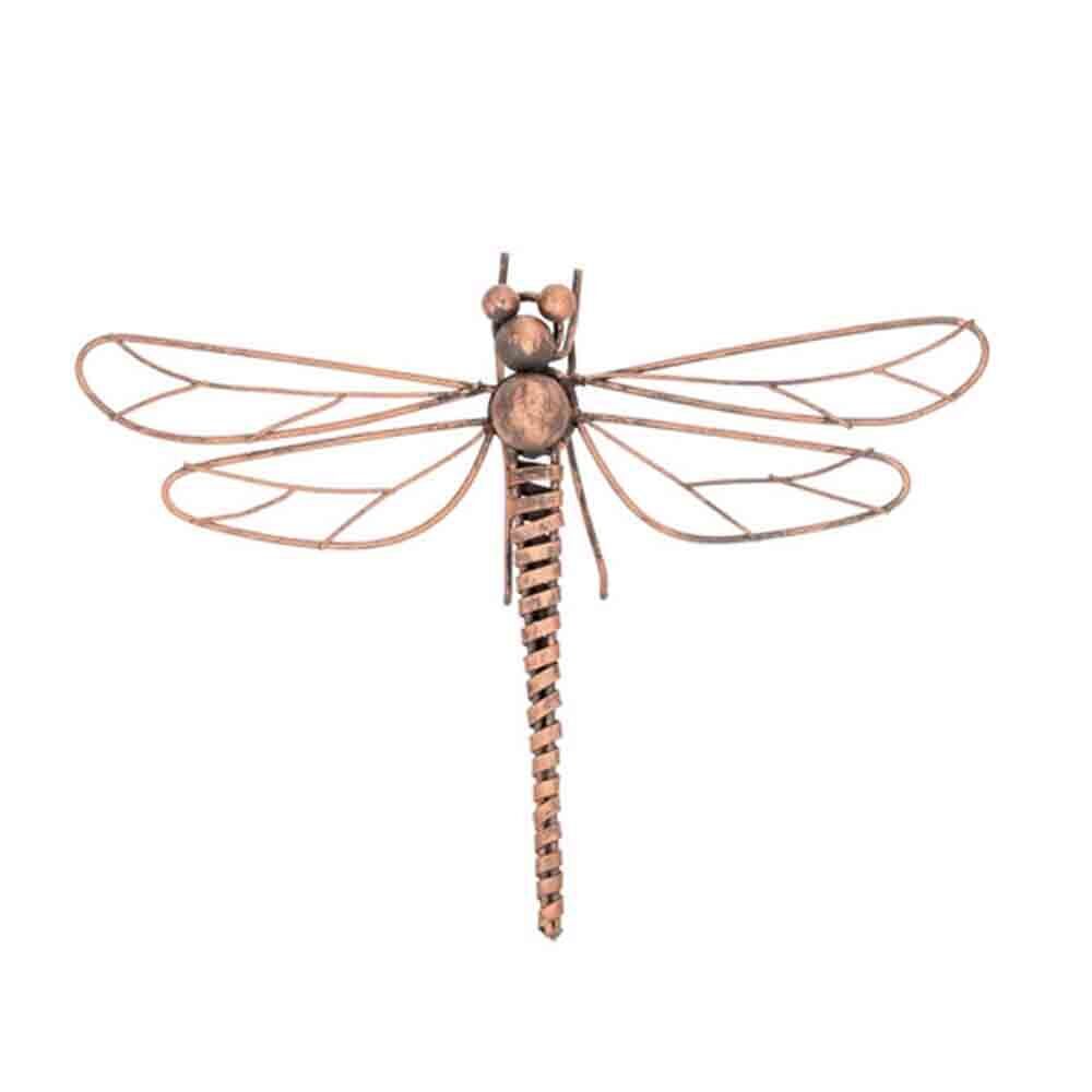 6PK Dragonfly/Butterfly Wire Ornament 14x11cm Bronze Assorted