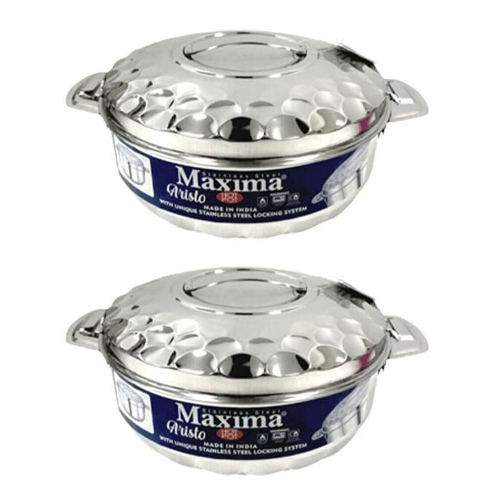 2PK Maxima Stainless Steel Aristo Pot w/ Lid 2.5L Induction Cookware