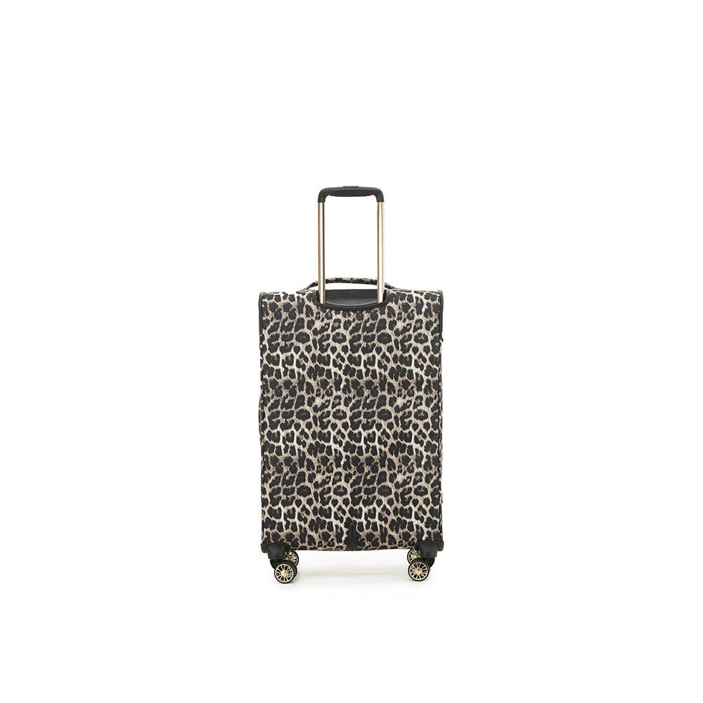 3pc Tosca So-Lite Suitcase Trolley Luggage Set - Leopard