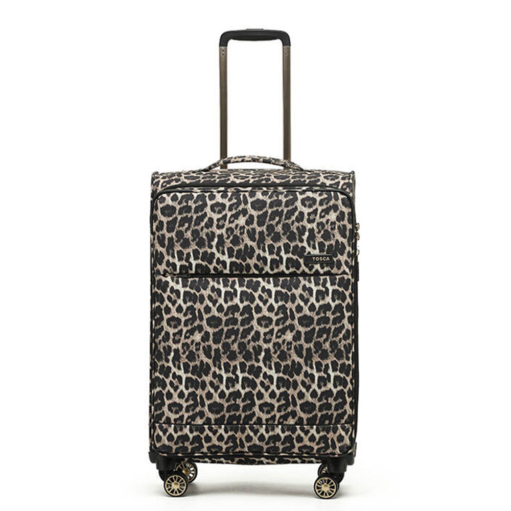 Tosca So-Lite 67cm/87L Suitcase Luggage Trolley - Leopard