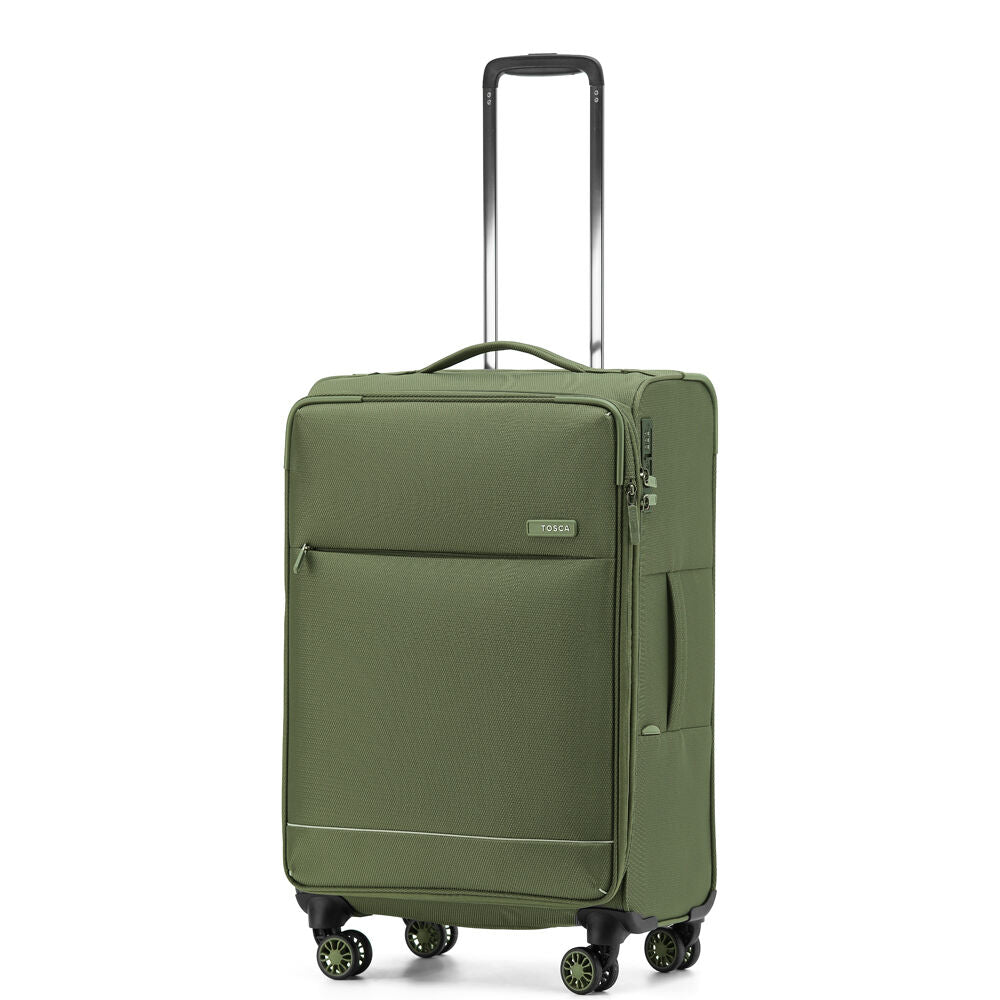 Tosca So Lite 87L Medium Travel Luggage/Suitcase 67x43cm - Khaki