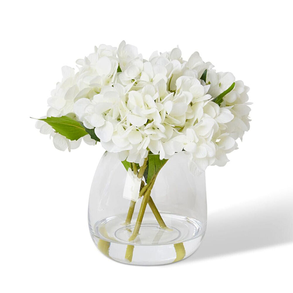 E Style Hydrangea-Alma Flower Vase Artificial Decor 28cm White
