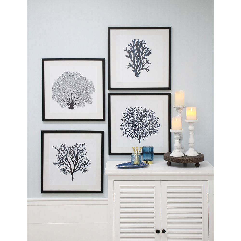 LVD Framed Glass/Resin 50x50cm Print Sea Fan 2 Wall Hanging Art