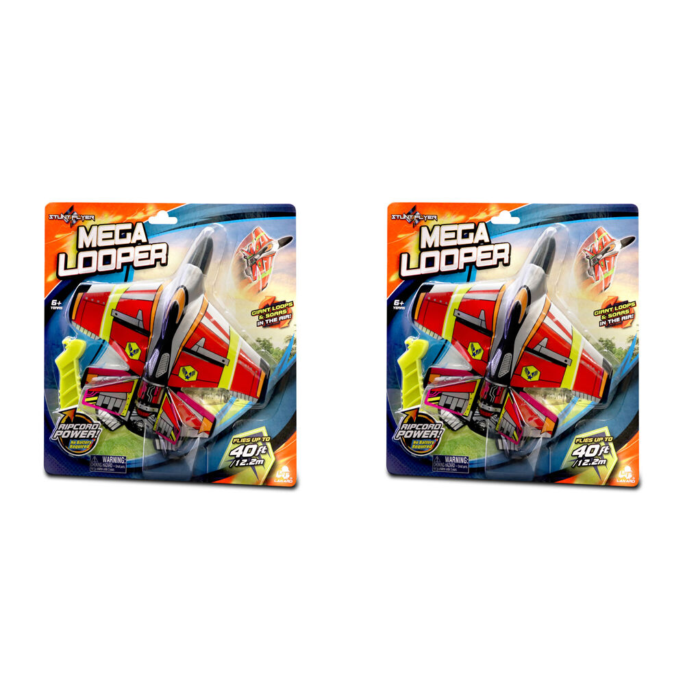 2PK Stunt Flyer Mega Looper w/ Launcher Toy Plane Kids 6y+
