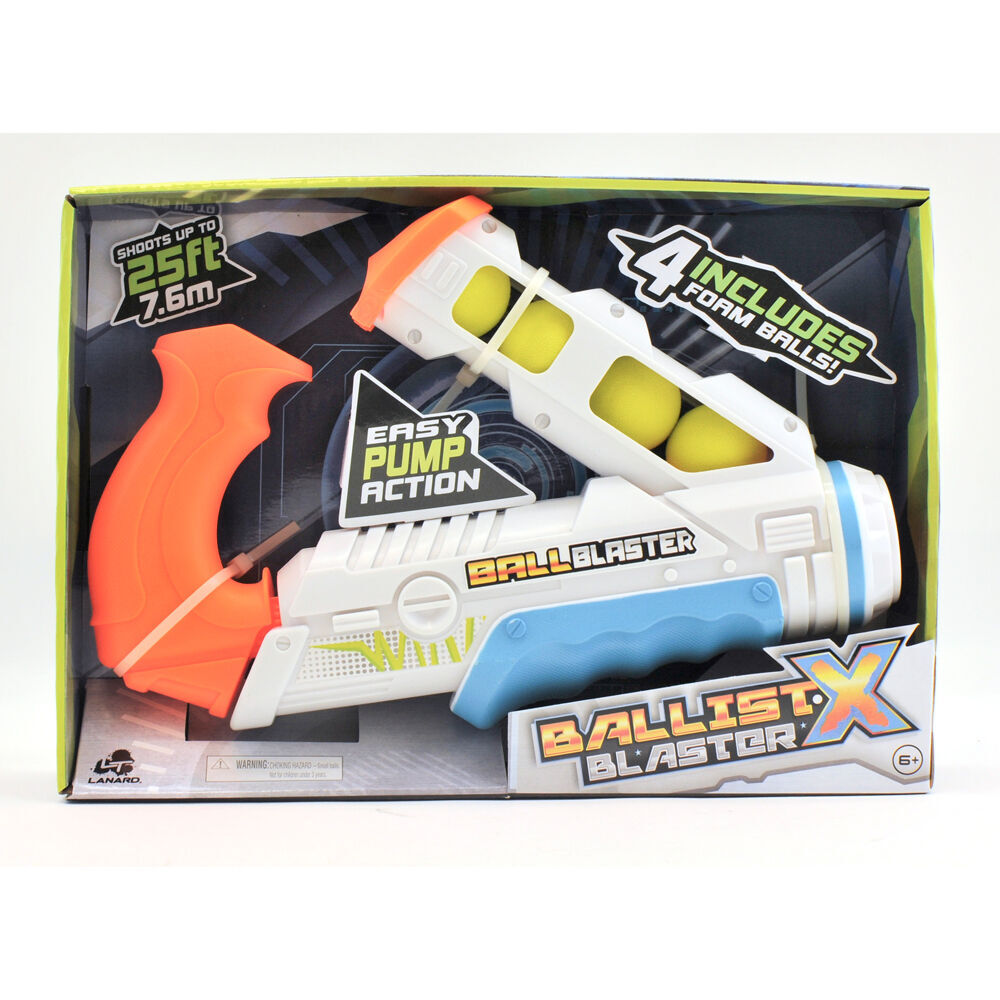 2PK Ballist-X Ball Blaster Kids Nerf Gun Outdoor Toy w/ 4 Foam Balls 6y+