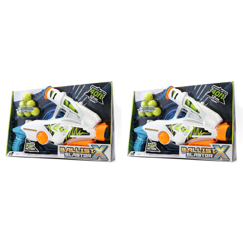 2PK Ballist-X Dragon Fire Ball Blaster Kids Nerf Gun Outdoor Toy w/ 6 Foam Balls