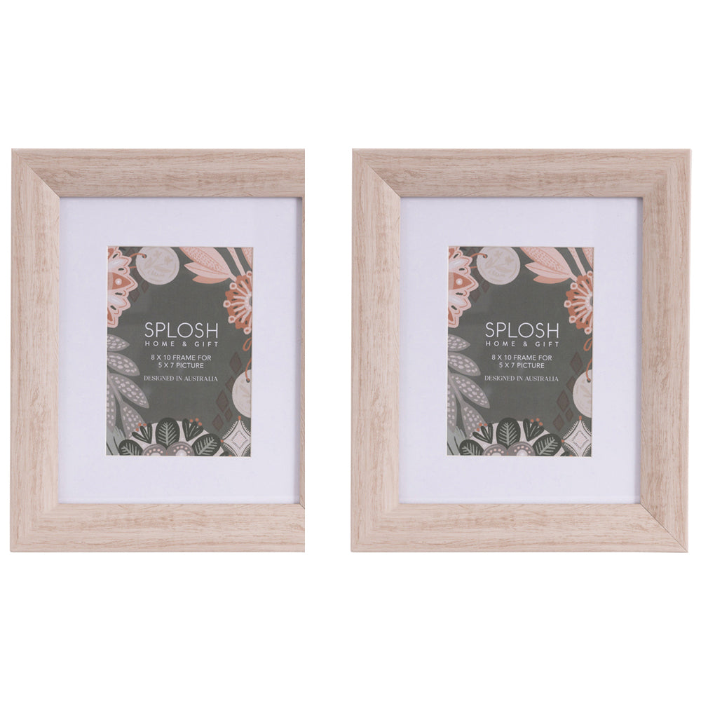 2PK Splosh 5x7" Amber Garden Wooden Photo Frame