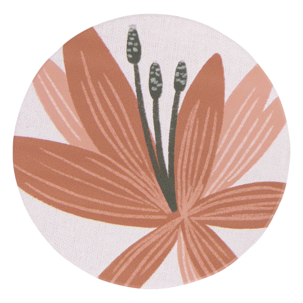 6PK Splosh Amber Garden Flower 10.5cm Ceramic Coaster Round