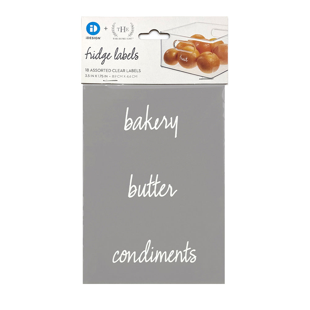 2x 18pc iDesign The Home Edit Refrigerator Labels Clear Assorted