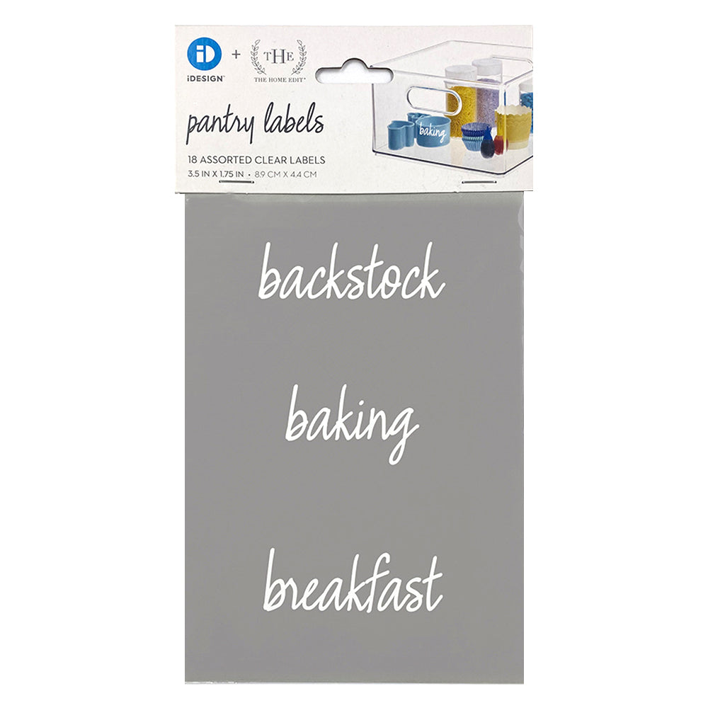 2x 18pc iDesign The Home Edit Pantry Labels Clear Assorted