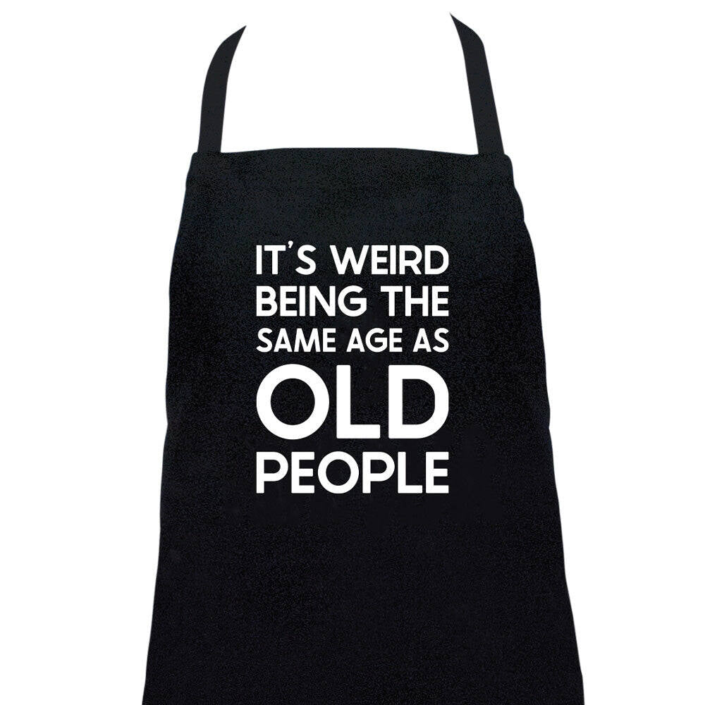 2PK Annabel Trends Screen Print Cotton Apron 60x80cm It's Weird Black