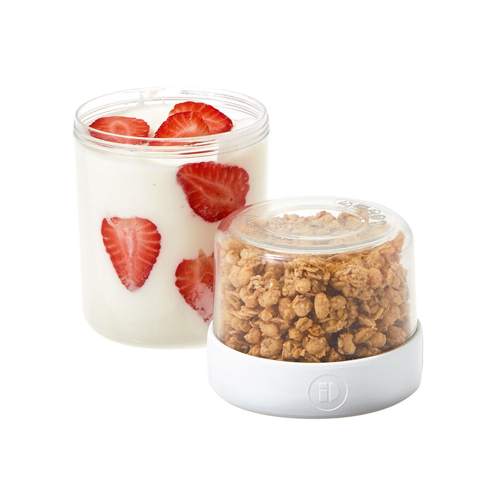 iDesign Fresh Stack N Snack Double Sided Food Container Clear - Medium